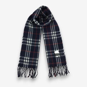 Vintage Burberry Lambswool Scarf Muffler Wrap Mom Accessories Burberrys Wool Scarves Winter Burberry&#39;s Womens Christmas Gift for Her