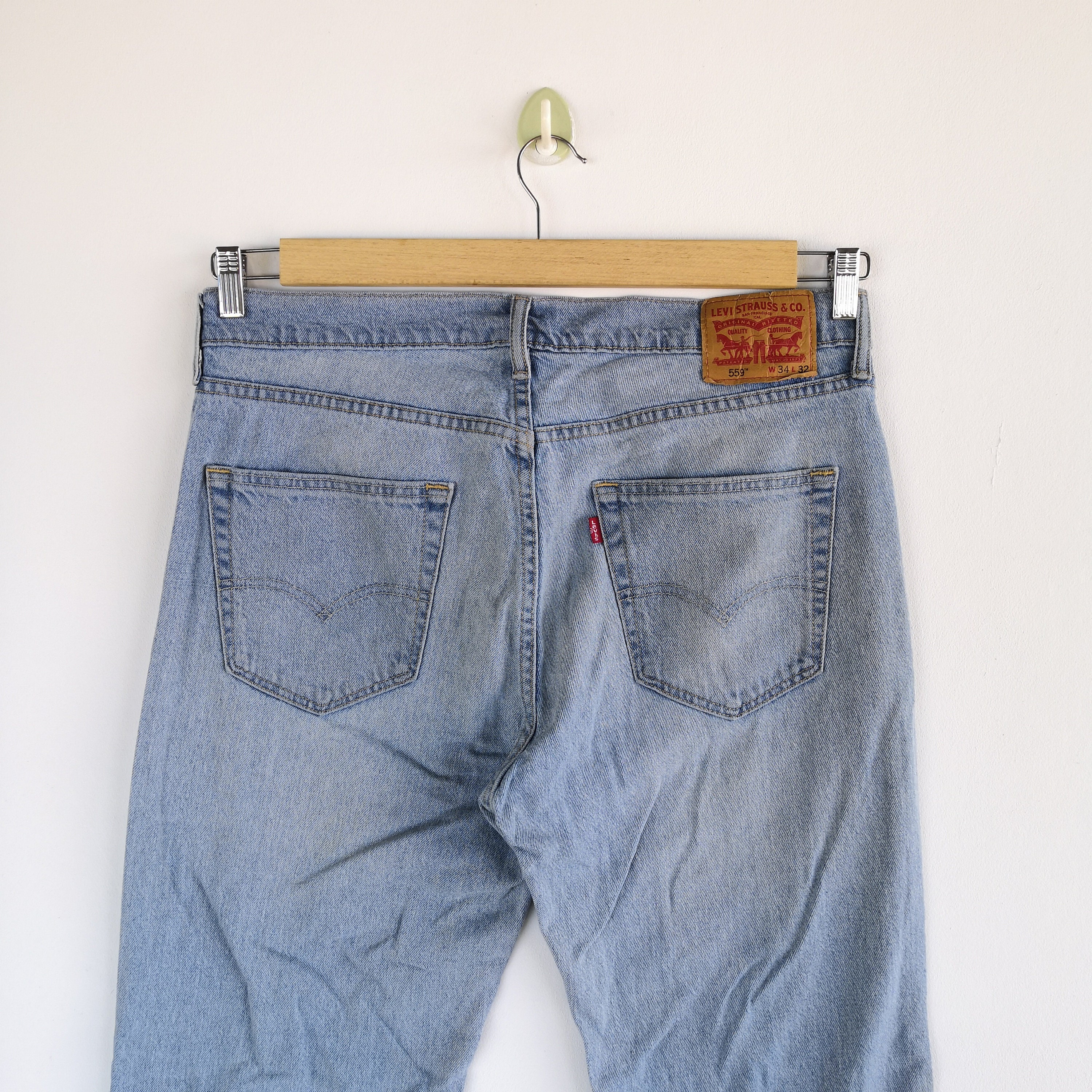 W35 Vintage Levi's 558 Dirty Denim 90s Levis Faded Light