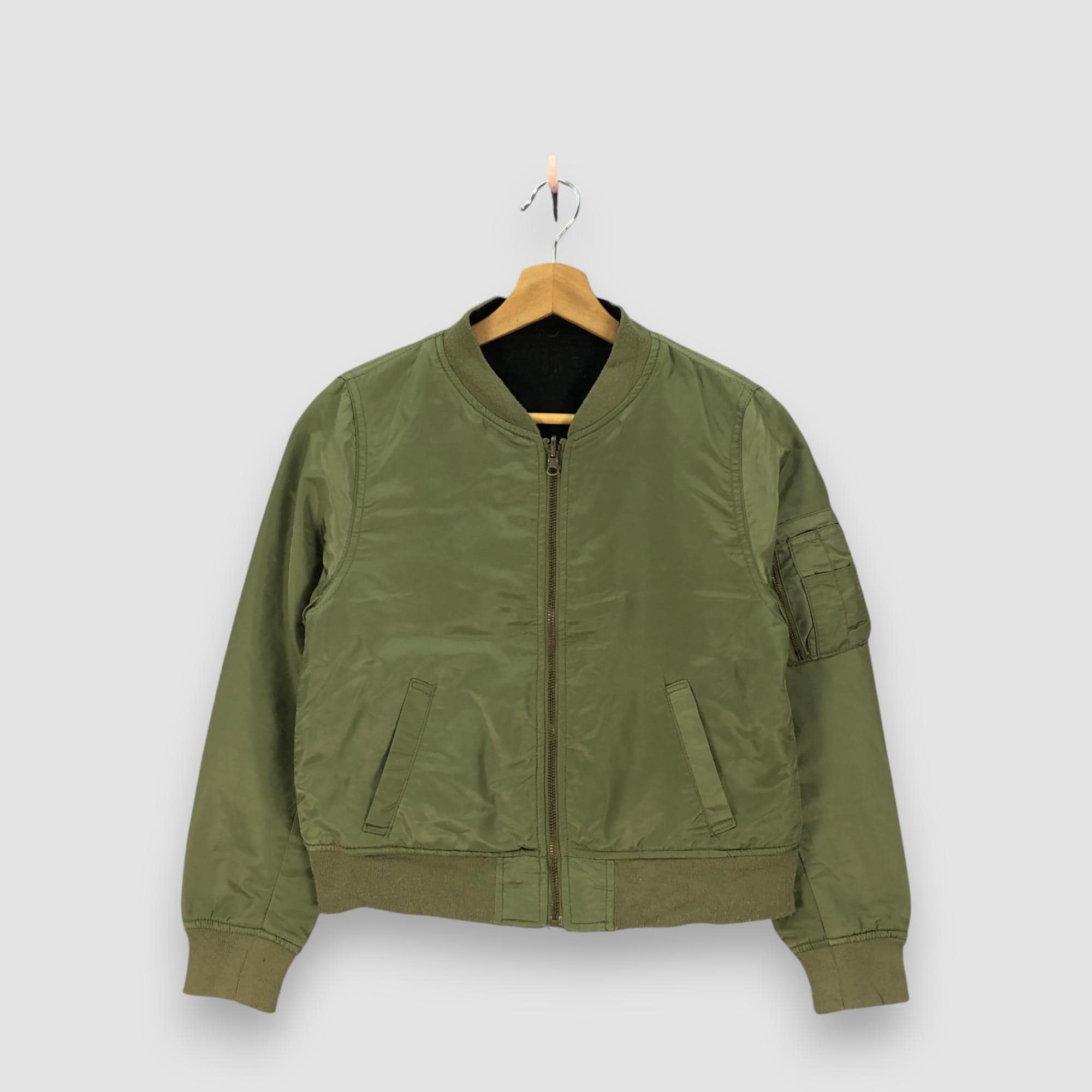 Vintage Japanese Bomber Jacket Xsmall Reversible Y2K Air