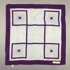 Vintage Sylvie Mallon Silk Scarf, Vintage Silk Neck Scarf, Vintage 90s Twill Stole Silk Muffler, Vintage Classic Wraps Silky Shawl Scarves