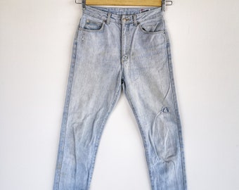 Size 28x28 Vintage Wrangler Light Wash Jeans 90s Womens High Rise Pants Cowboys Wrangler Distressed Sun Faded Denim Girlfriend Jeans W28