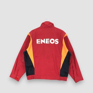 Vintage Eneos Japan Oil Gas Station Workwear Jacket 90s Large Retro Japan Domestic Market Eneos Racing Jacket Intial D Movie Jackets Size L