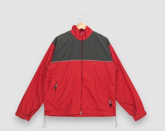 Vintage 90s Stussy Windbreaker Jacket Large Red Gray Full