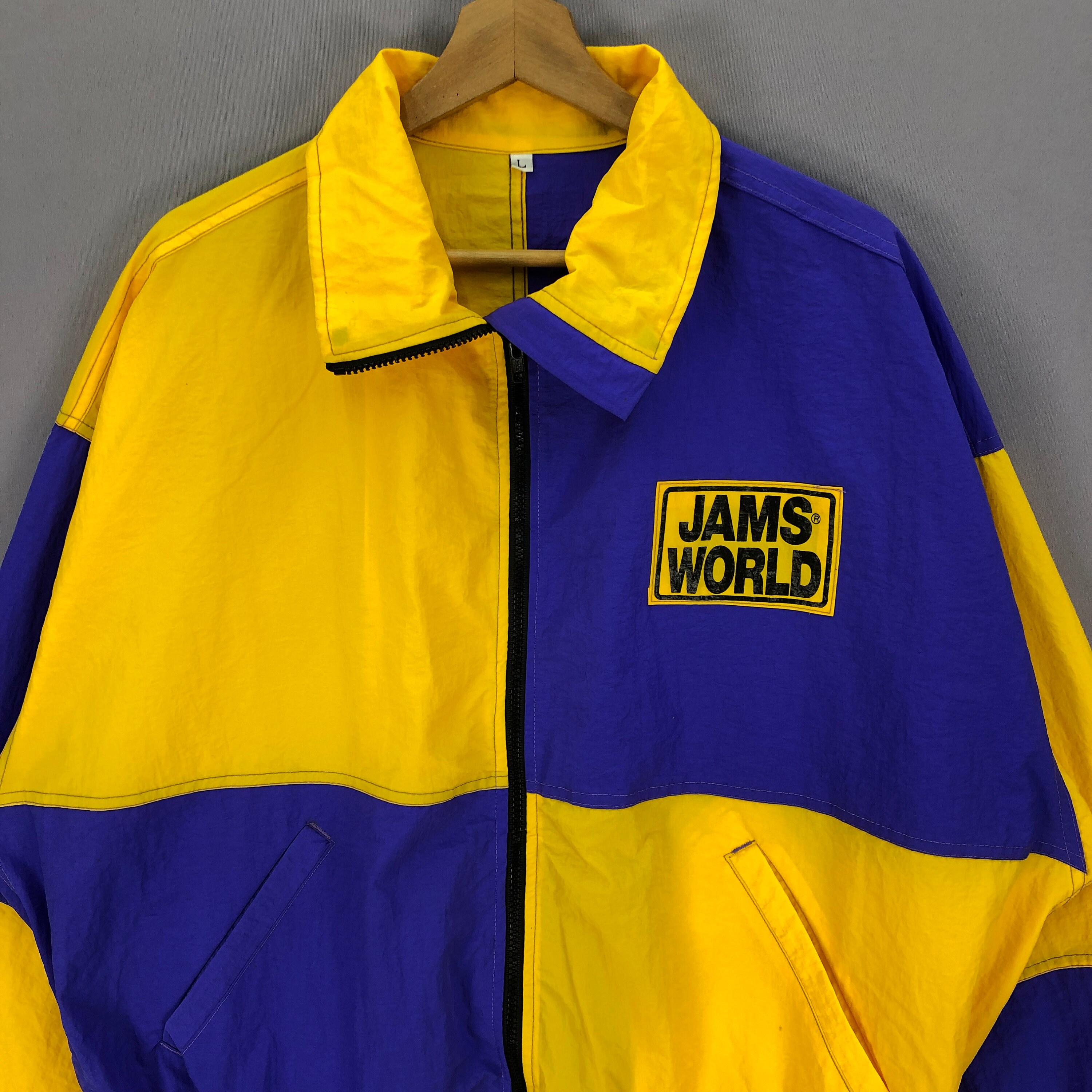 Vintage Jams World Colorblock Windbreaker Large 1990s Jams Vintage Jams World Colorblock Windbreaker Large 1990s Jams