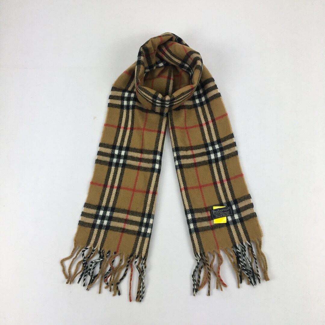 Vintage Burberry Wool Scarf Burberrys Lambswool Scarf Burberry