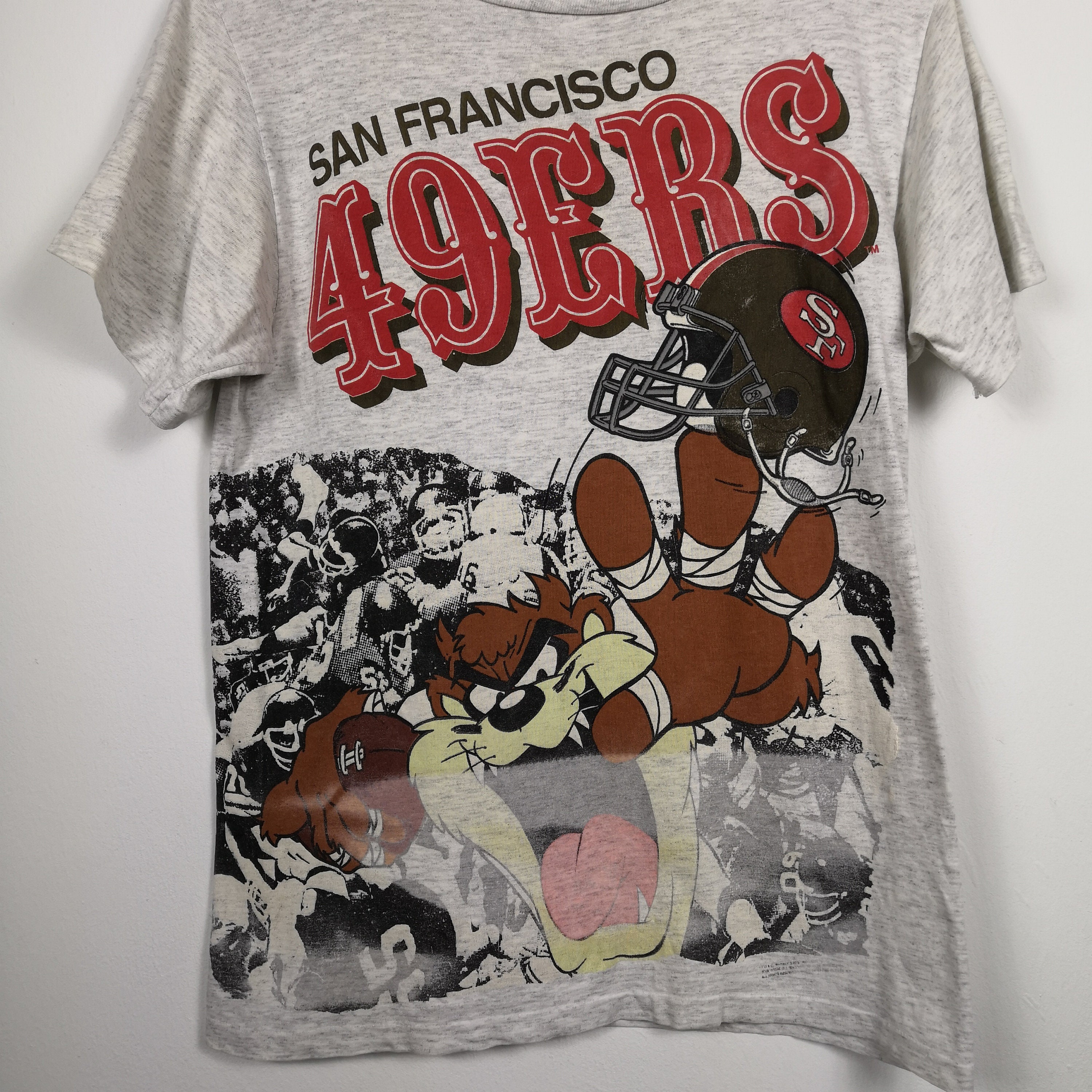 【極希少】49ERS SAN FRANCISCO 90s TシャツUSA製 Vintage 90s San Francisco 49ers Gold Miner Shirt Size M Made in