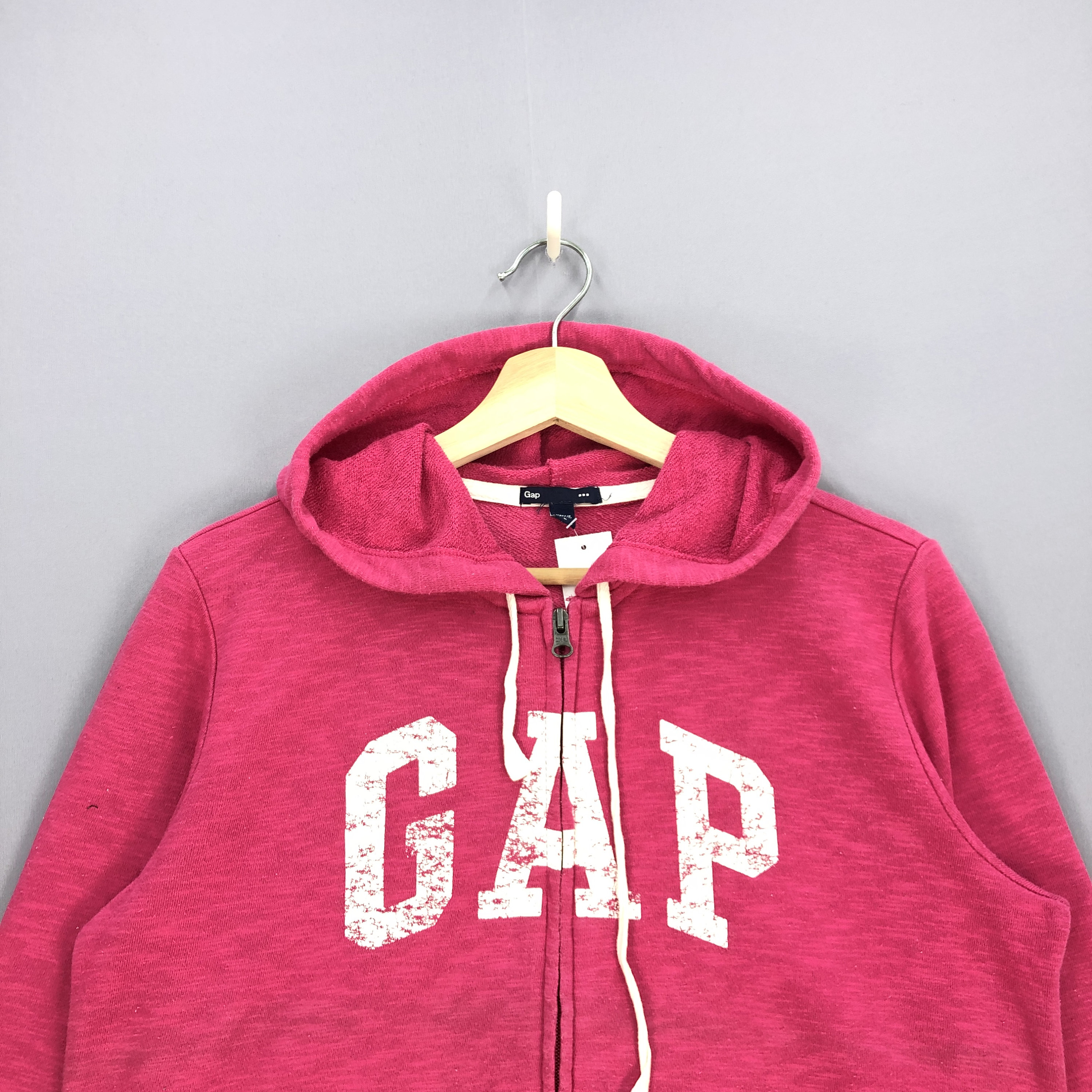 トップス 90s GAP MA-1 Type Sweat Jacket Vintage 90's Gap Pink Hoodie Sweatshirt Medium Gap