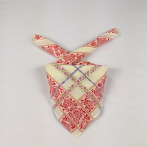 VINTAGE KENZO Taschentuch authentische Haar Seide Bandana Luxus Einstecktuch Accessoires Gesichtsmaske Krawatte Sommer Stirnband