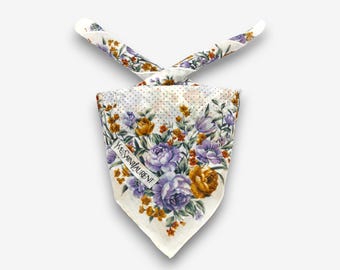 Pañuelo vintage de Yves Saint Laurent, pañuelo de cuello YSL, pañuelo de bolsillo, accesorios para mujer, bufanda de lujo para Año Nuevo, regalo de invierno para mamá