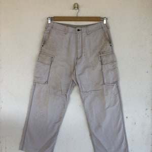 Size 36x29 Vintage Japanese Cargo Pants Large Pants Harajuku Y2K Trousers Fatigue Multi Pocket Pants Utility Military Tactical Pants W36