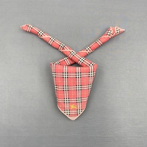 Vintage Burberry Handkerchief Burberrys Checkered Bandana Burberrys Neckerchief Accessories Pocket Square Neck Scarf Authentic Gift for Her