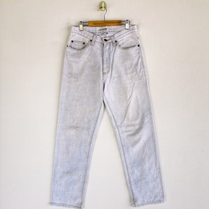 W26 Vintage Guess Light Wash Jeans Womens XSmall 80&#39;s Guess Sun Faded Denim Guess Womens High Rise Pants Tapered Girlfriend Jeans Size 26x28