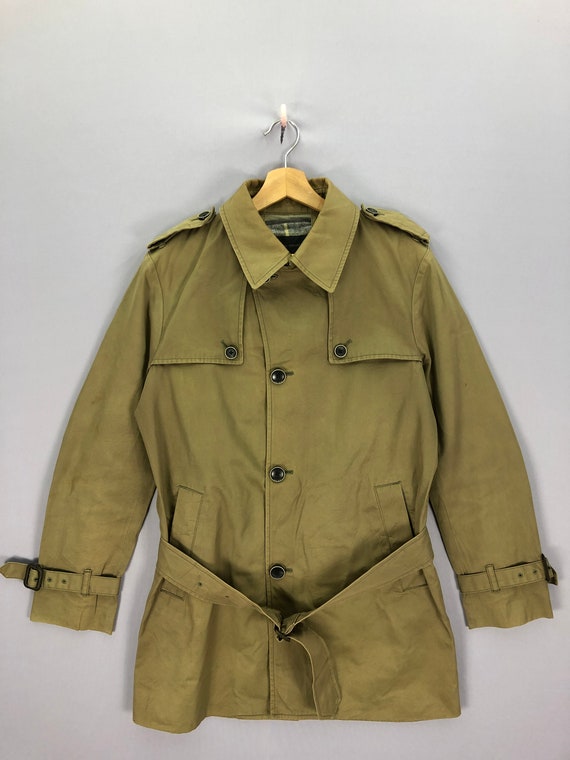ジャケット・アウター YOKE 21SS RIVERSIBLE WOOL TRENCH COAT Chrisuno Men's Trench Coat Slim Fit Stand Collar Spring Fall