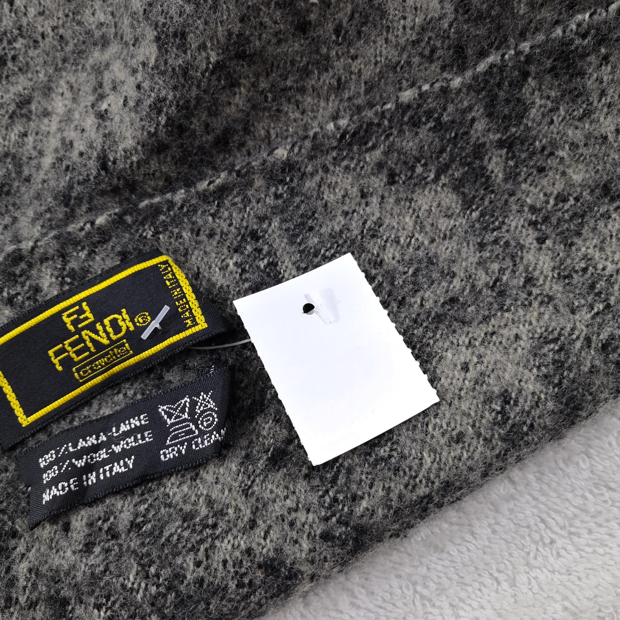 Vintage Fendi Lambswool Scarf Fendi Wool Monogram Scarves Muffler