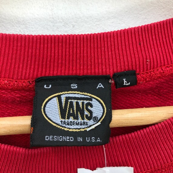 Vintage VANS USA Sweatshirt Spell Out Vans Jumper… - image 4