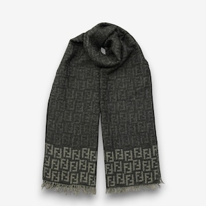 Vintage Fendi Lambswool Scarf Fendi Wool Scarves Muffler Wrap Fendi Winter Accessories Scarves Luxury Fendi Christmas New Year Gift for Her