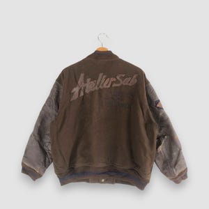 Vintage Atelier Sab Varsity Jacket Embroidery Letterman Jacket Mens Wool Jacket Baseball Jacket Womens Varsity Leather Jacket Large Size L