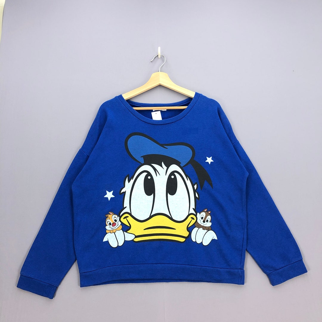 Vintage Donald Duck Chip and Dale Characters Sweatshirt Large 90's Walt ...