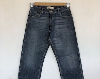 W34 Vintage Levi's Blue Jeans anni '90 Levis Gamba dritta Rughe Denim Levis Donna Pantaloni a vita alta Levis Boyfriend Jeans Taglia 34x32