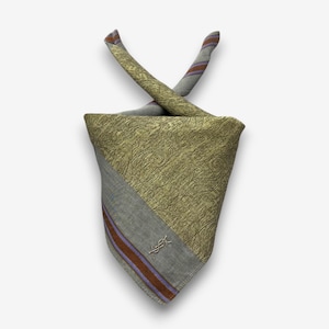 Vintage YSL Handkerchief Yves Saint Laurent Bandana Womens Accessories Neckerchief Pocket Square Neck Scarf Headband Babushka Gift for Her