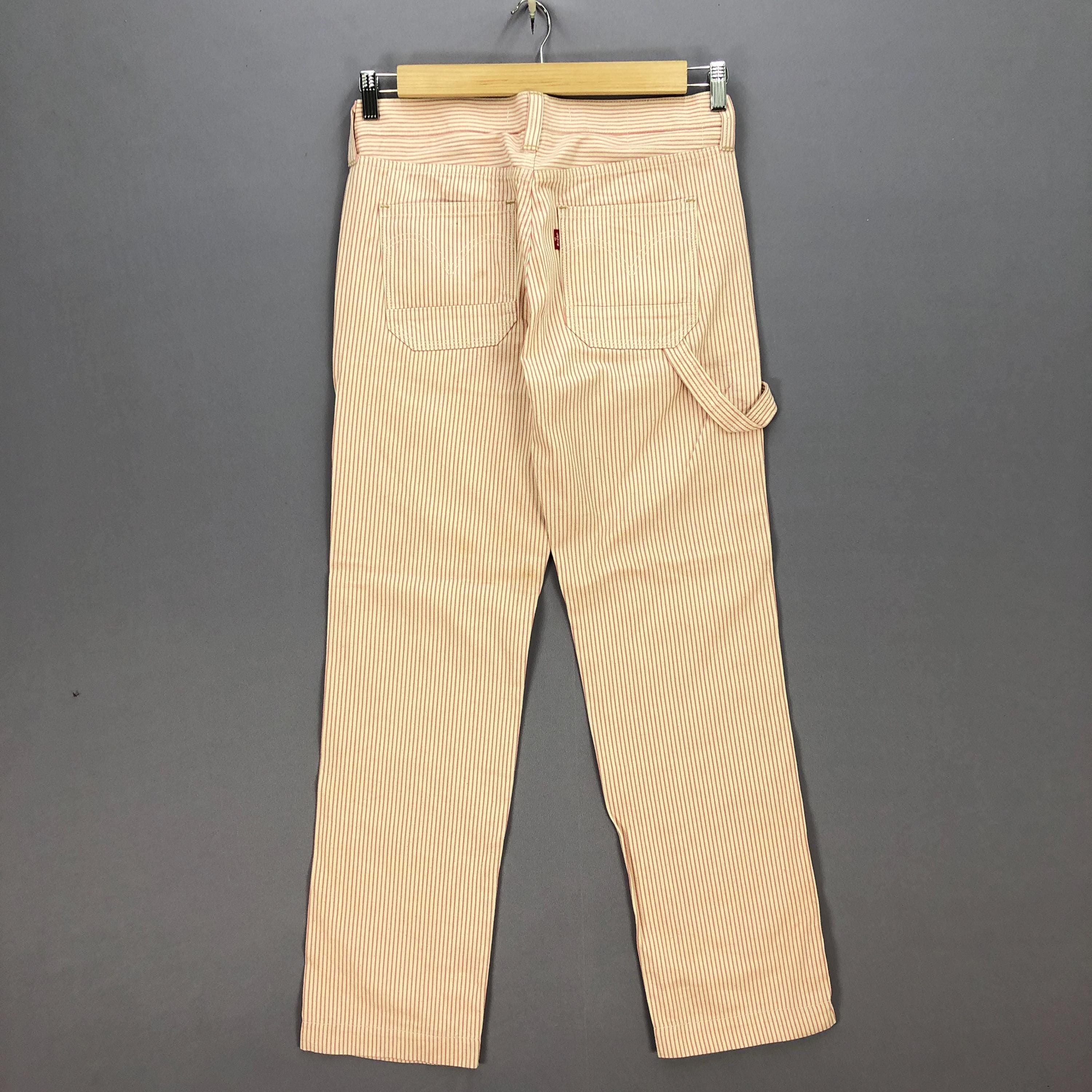 W32 Vintage Levis Carpenter Baggy Striped Jeans 90s Womans