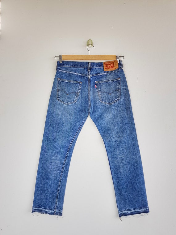 W32 Vintage Levis 501 Released Hem Jeans Distressed Levis W32 Vintage Levis 501 Released Hem Jeans Distressed Levis