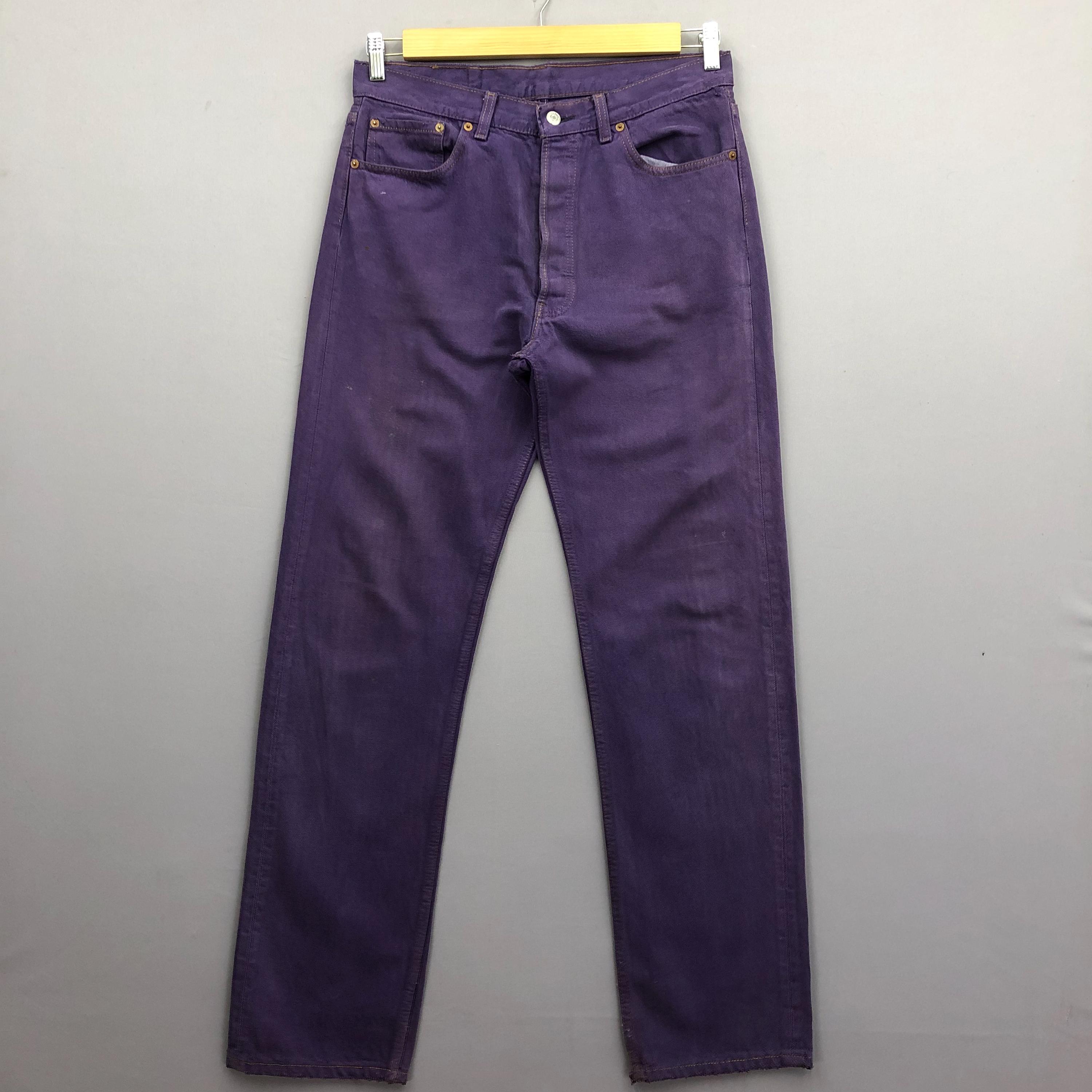 パンツ OLD(USA levis 501 W31L32 purple Vintage Levi's 501 Deadstock Purple Button Fly Jeans - Etsy