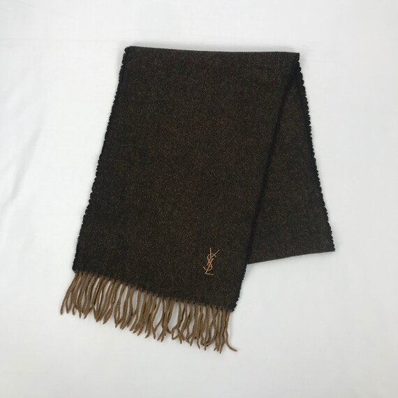 Vintage Yves Saint Laurent Wool Scarf Womens Wint… - image 3