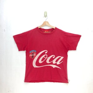 Vintage 1994 Coca Cola T Shirt Medium Coca Cola Spell Out Shirt 90s Coca Cola Carbonated Coke Drink Red Company Drinking Brand Size M