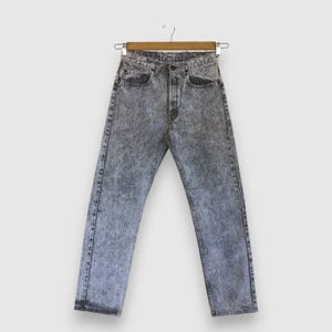 W29 Vintage Levi&#39;s 505 Acid Wash Jeans 90s Levis Women High Waisted Pants Levis Faded Black Light Wash Denim Levis Mom Jeans Size 29x30