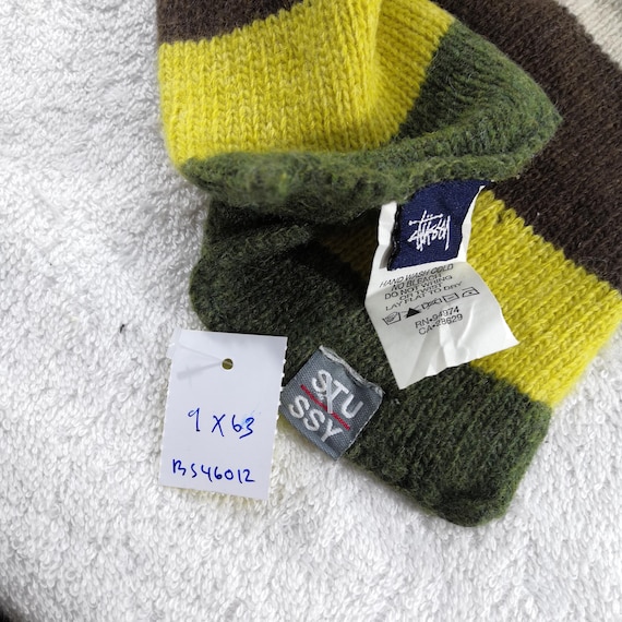 Vintage Stussy Wool Scarf Stussy Lambswool Scarves Stussy Winter