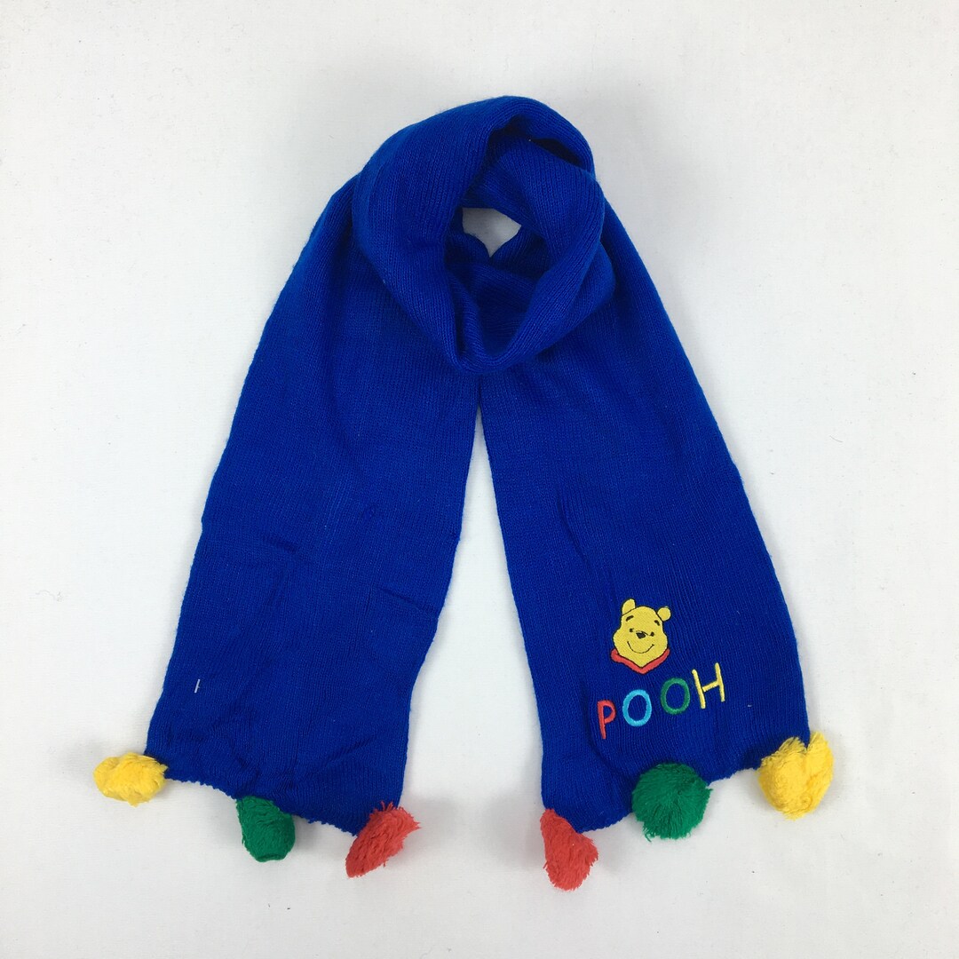 Vintage Pooh Disney Scarf Pooh Cartoon Movie Wool Scarves Mom Etsy