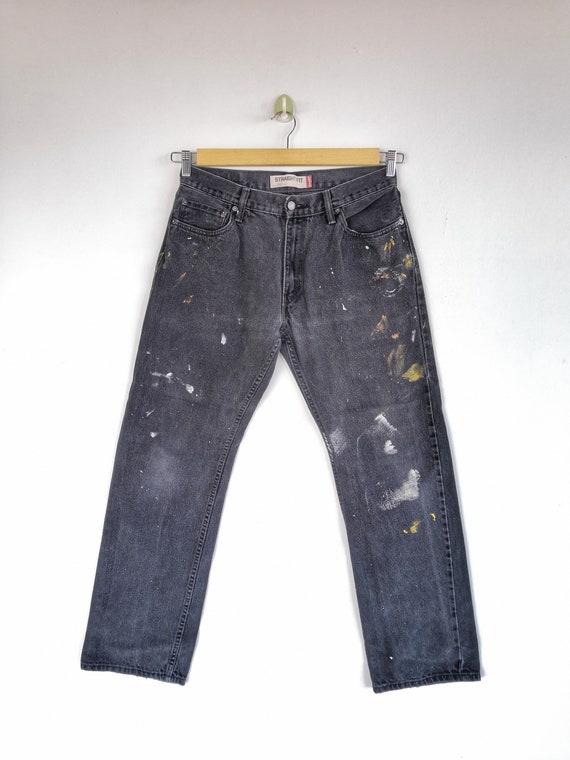 W33 Vintage Levi's 505 Distressed Jeans 90s High Rise Pants Levis Faded  Black Light Wash Denim Levis Regular Fit Boyfriend Jeans Size 33x30 