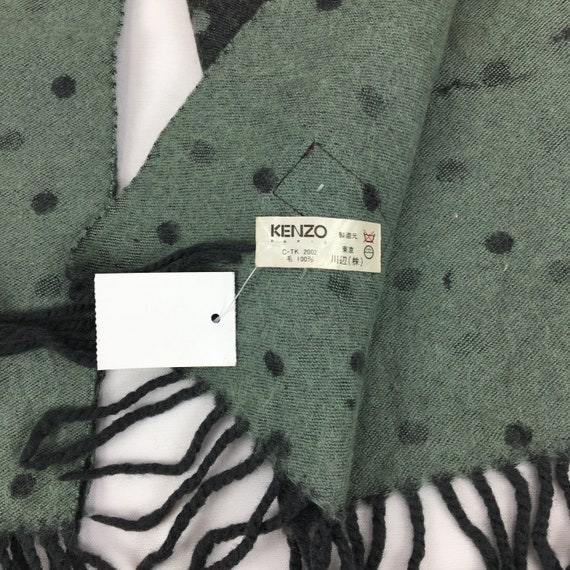 Vintage Kenzo Wool Scarf Womens Winter Accessories Muffler Kenzo Lambswool  Scarves Cozy Wrap Scarf Neckwear Christmas Luxury Gifts for Her