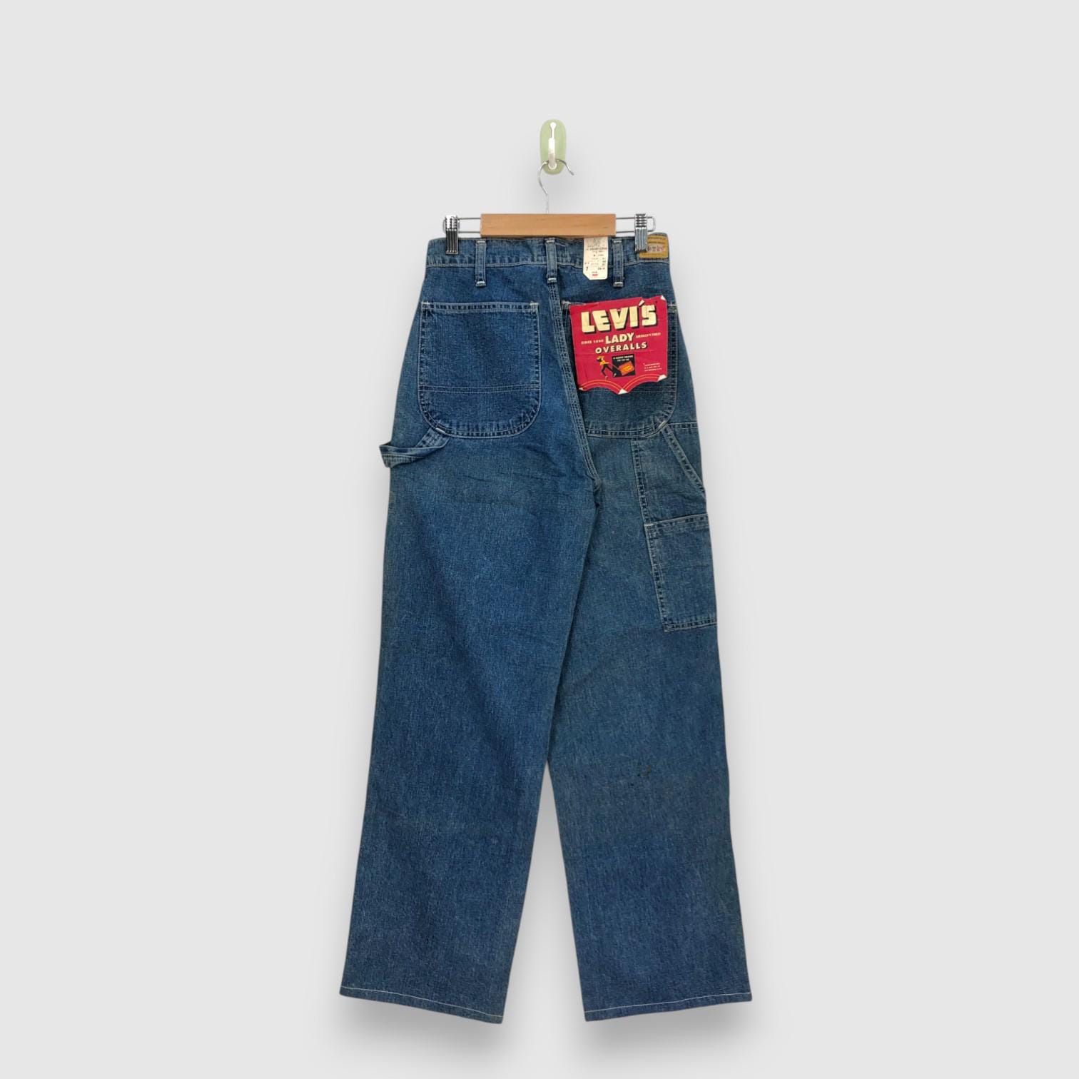90’s vintage Levi's denim coverall Vintage 1990's Levis Girls Wide Leg Denim Overalls