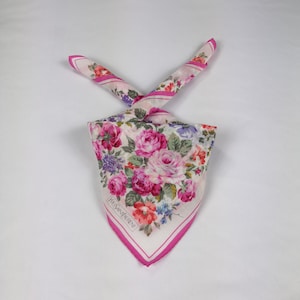 Vintage Yves Saint Laurent Handkerchief, Yves Saint Laurent Accessories, Saint Laurent Bandana, YSL Pocket Square, YSL Scarf, YSL Neck Scarf