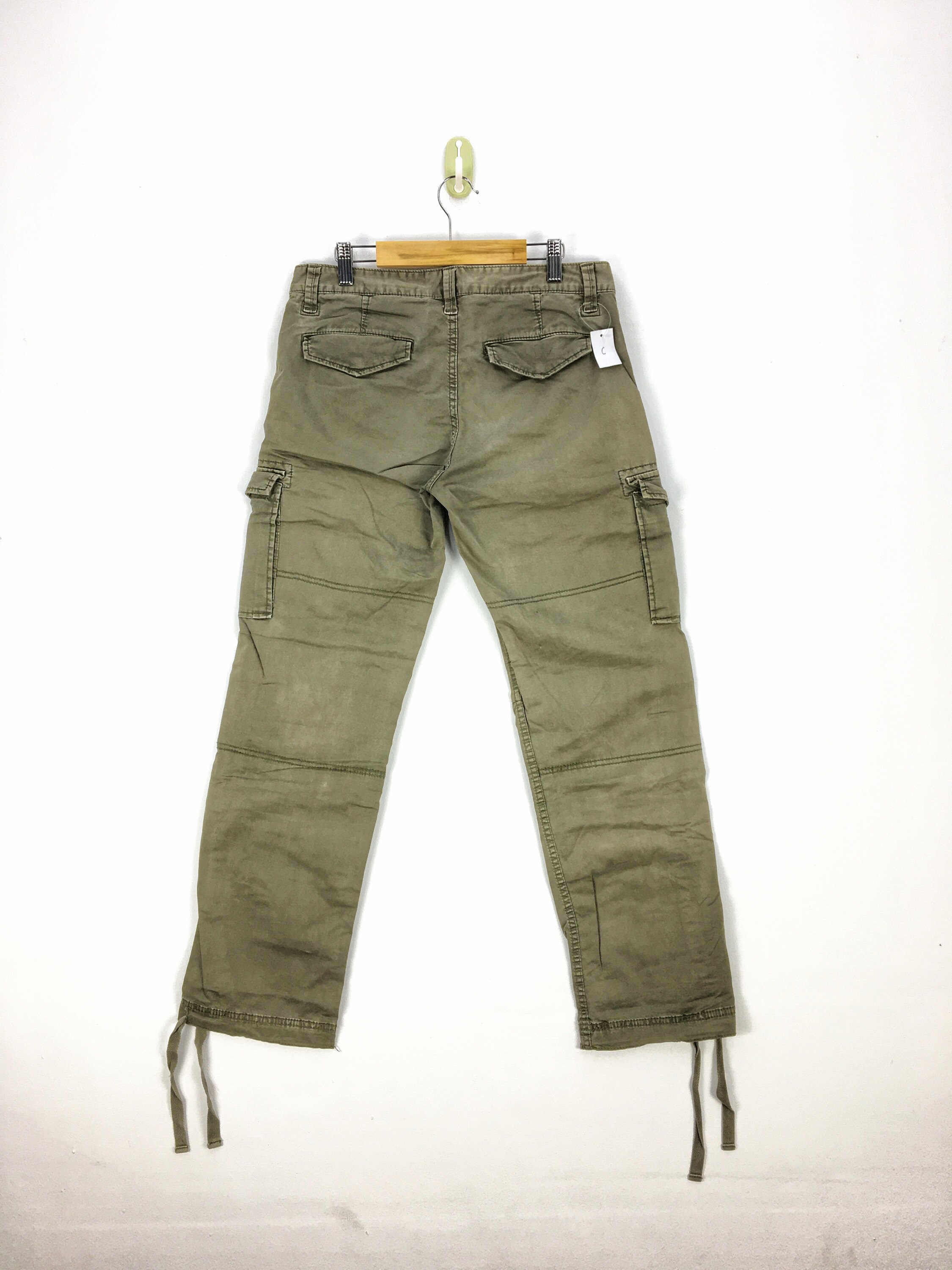 Size 30x33 Vintage Women Parachute Cargo Pants Y2K Japanese Multi 