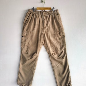 Pantalones cargo japoneses vintage W30 para mujer, pantalones cargo medianos multibolsillos, estilo paracaídas, utilitarios, militares, para mamá, pantalones tácticos, talla 30 x 27