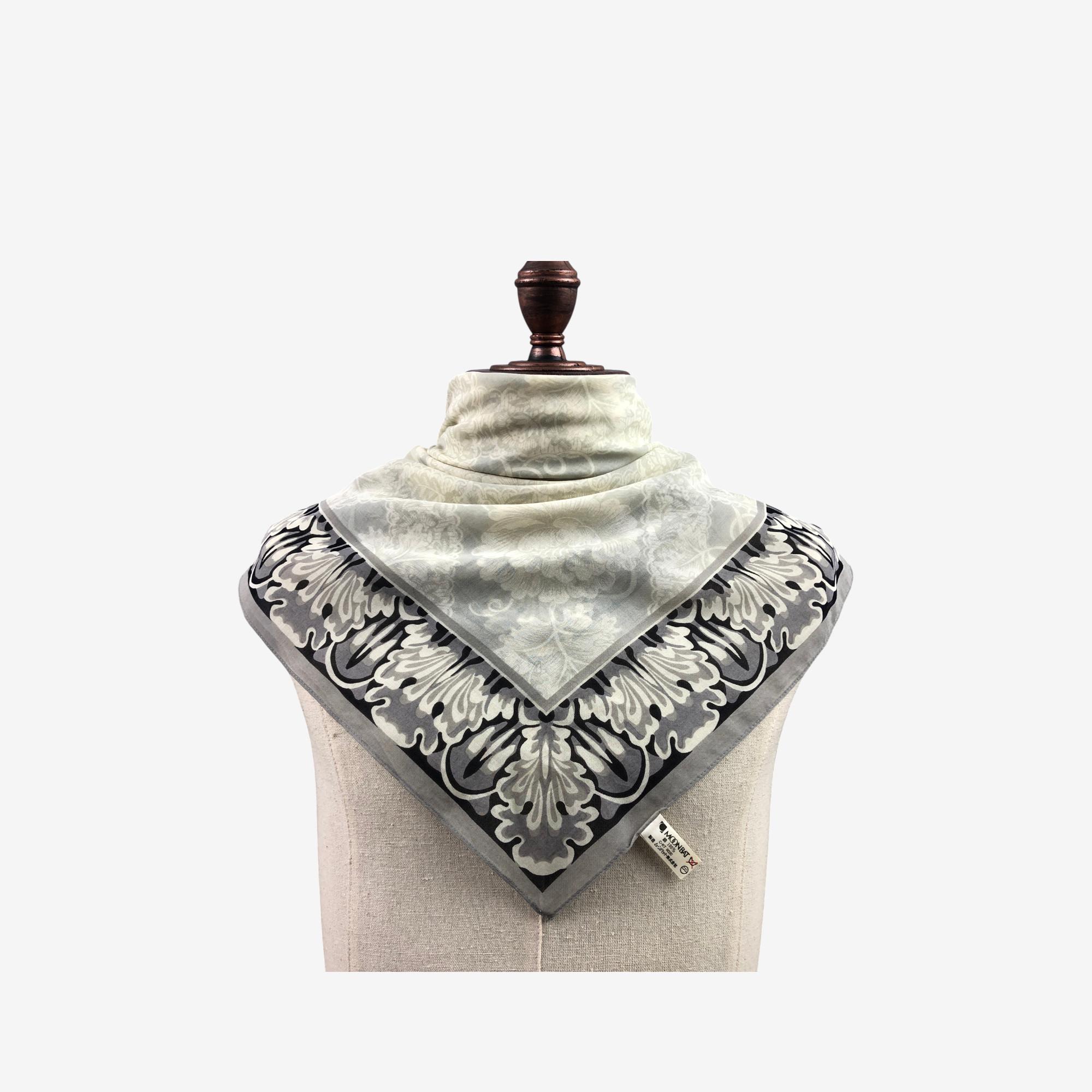 Étole / Écharpe GEORGES RECH - Motif Géométrique Beige/noir/gris/marron - Excellent état