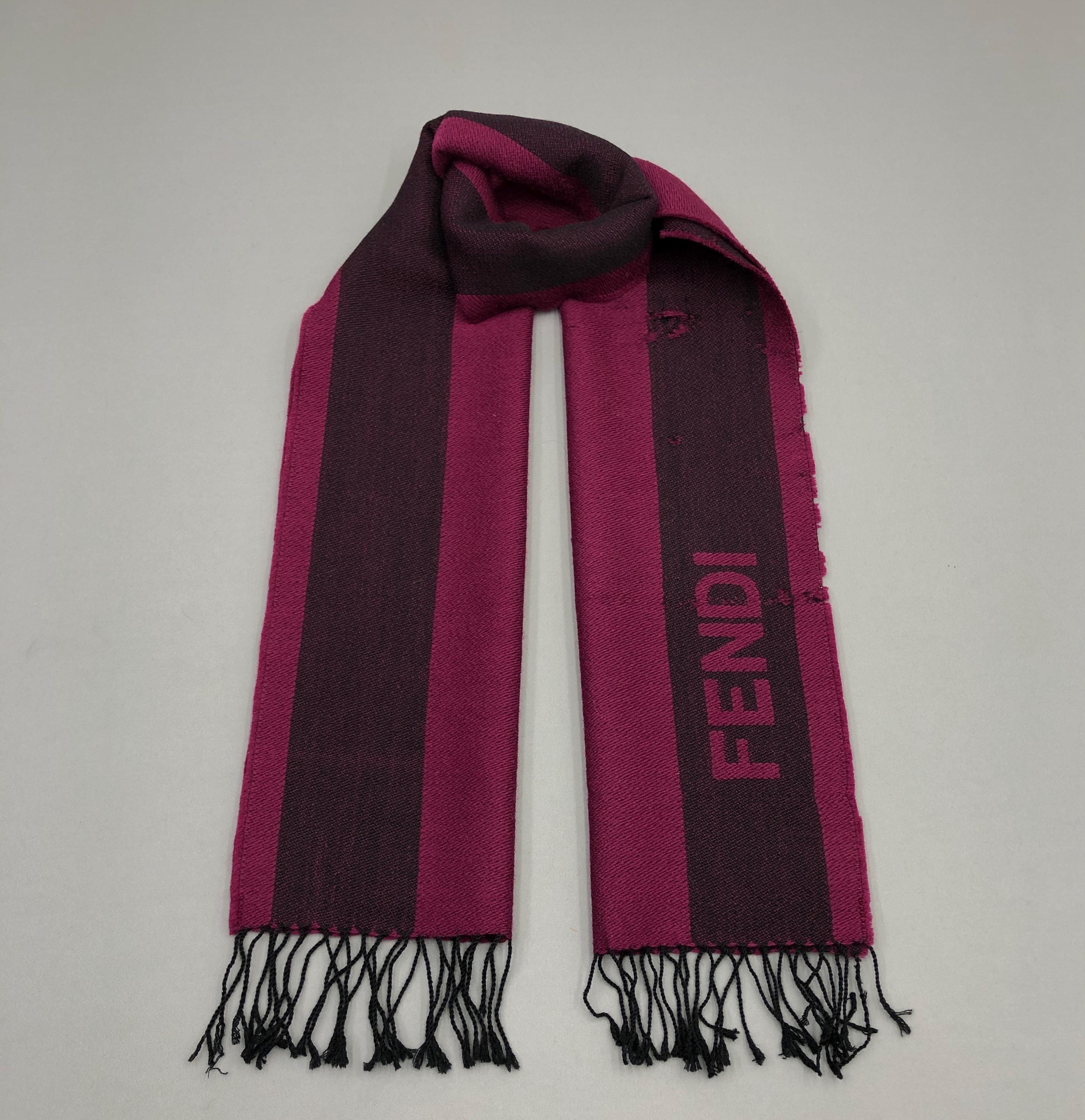 Scarf Sciarpa Fendi Viola Fendi Wool Scarf Italia