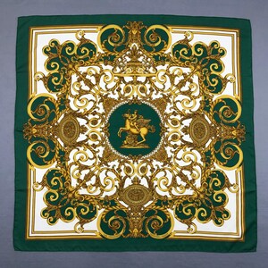 foulard en soie Hermes Paris vintage, foulard en soie sergé, cache-nez en soie vintage, foulard vintage accessoires de cou vintage foulards italiens vintage