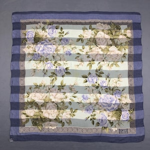 Vintage Luciano Soprani Silk Scarf, Luciano Soprani Silk Stole, Vintage Floral Scarf, Vintage Designer Scarf, Luciano Soprani Silk Muffler