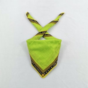 VINTAGE VERSACE HANDKERCHIEF Authentic Hair Silk Bandana Luxury Pocket Square Accessories Face Mask Neckwear Summer Headband