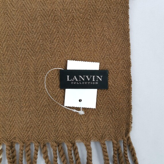 Vintage 90s Lanvin Wool Scarf Womens Winter Accessories Muffler