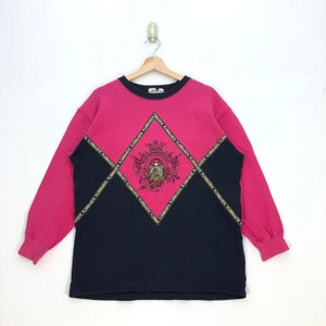 Vintage Floridakeys Sweatshirt Japan Floridakeys Sweater Embroidery Pink Spellout Streetwear Pullover Hip Hop Jumper Medium Size M