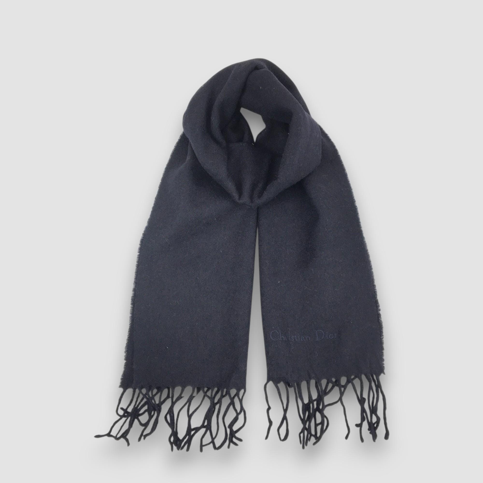 Christian DIOR wool 100％マフラー Christian Dior Scarf Muffler Vintage Dior Cashmere Scarves Dior