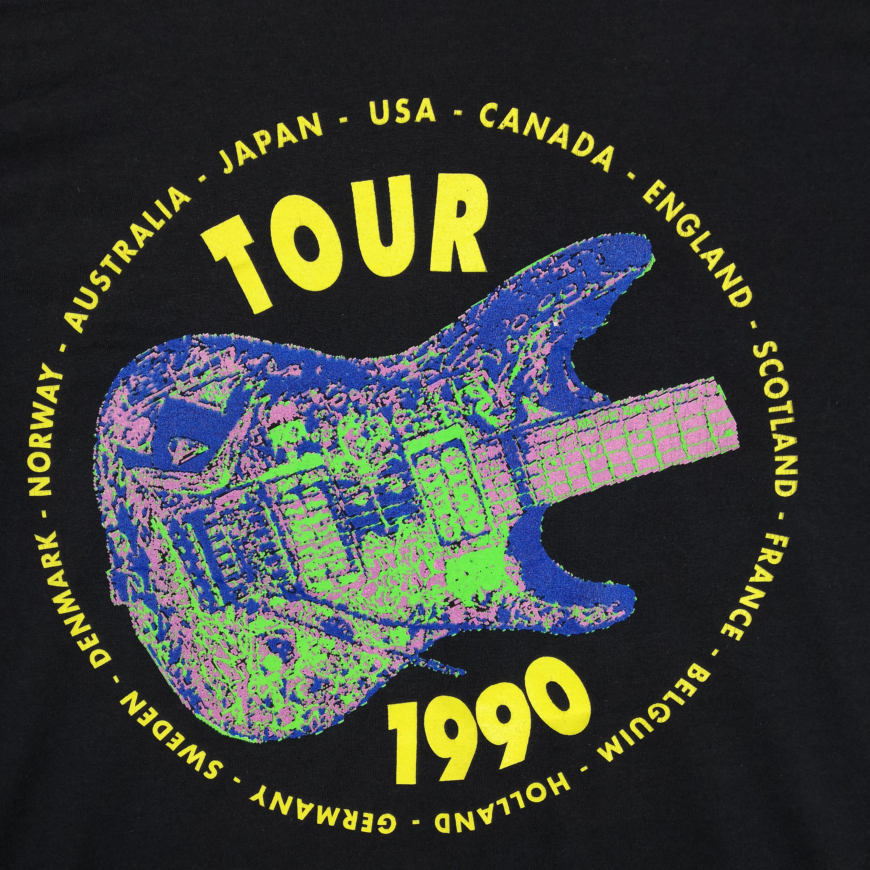 Vintage Joe Satriani T-shirt Tour 1990 American Instrumental