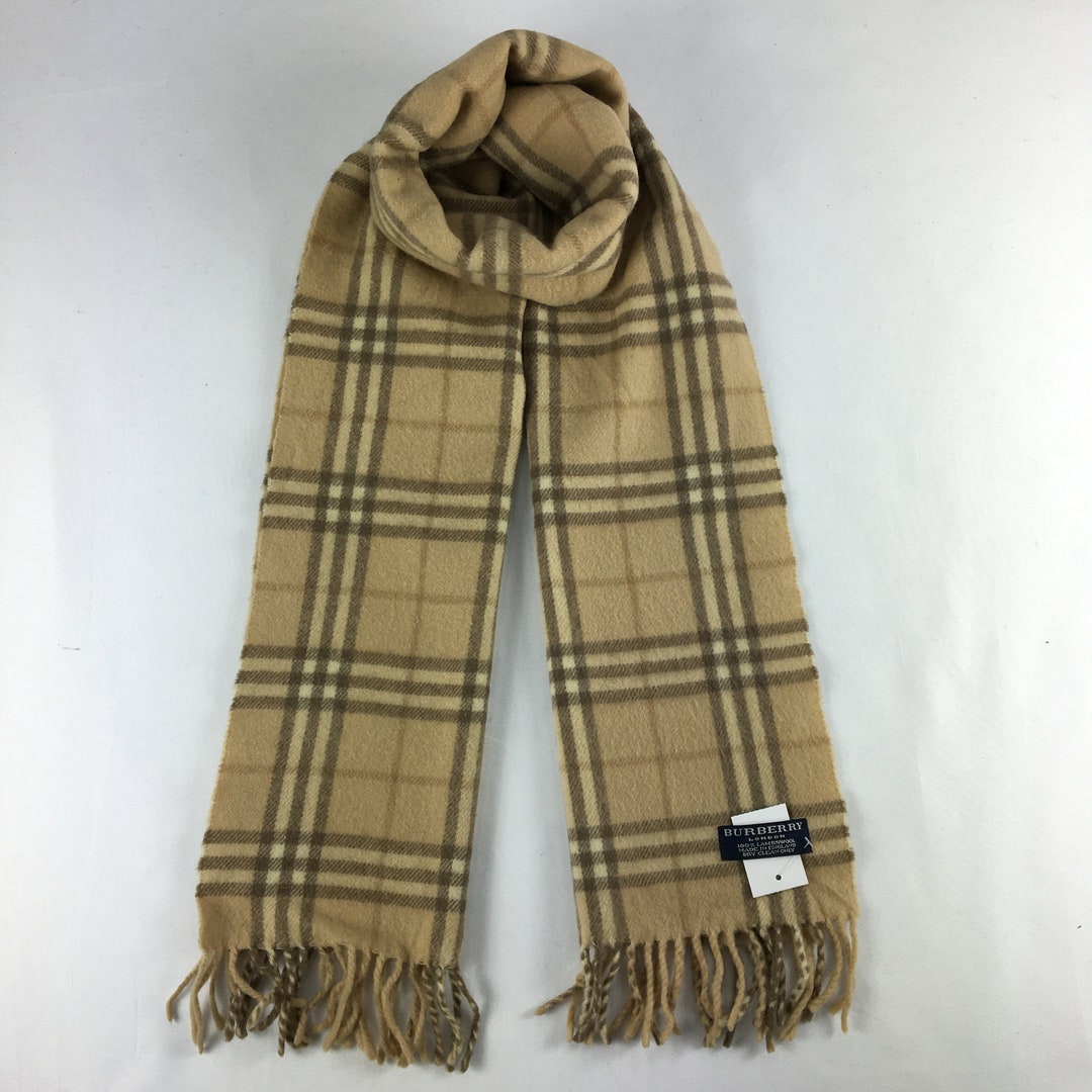 Vintage Burberry Scarf Tartan Burberry Lambswool Scarf Burberry Winter