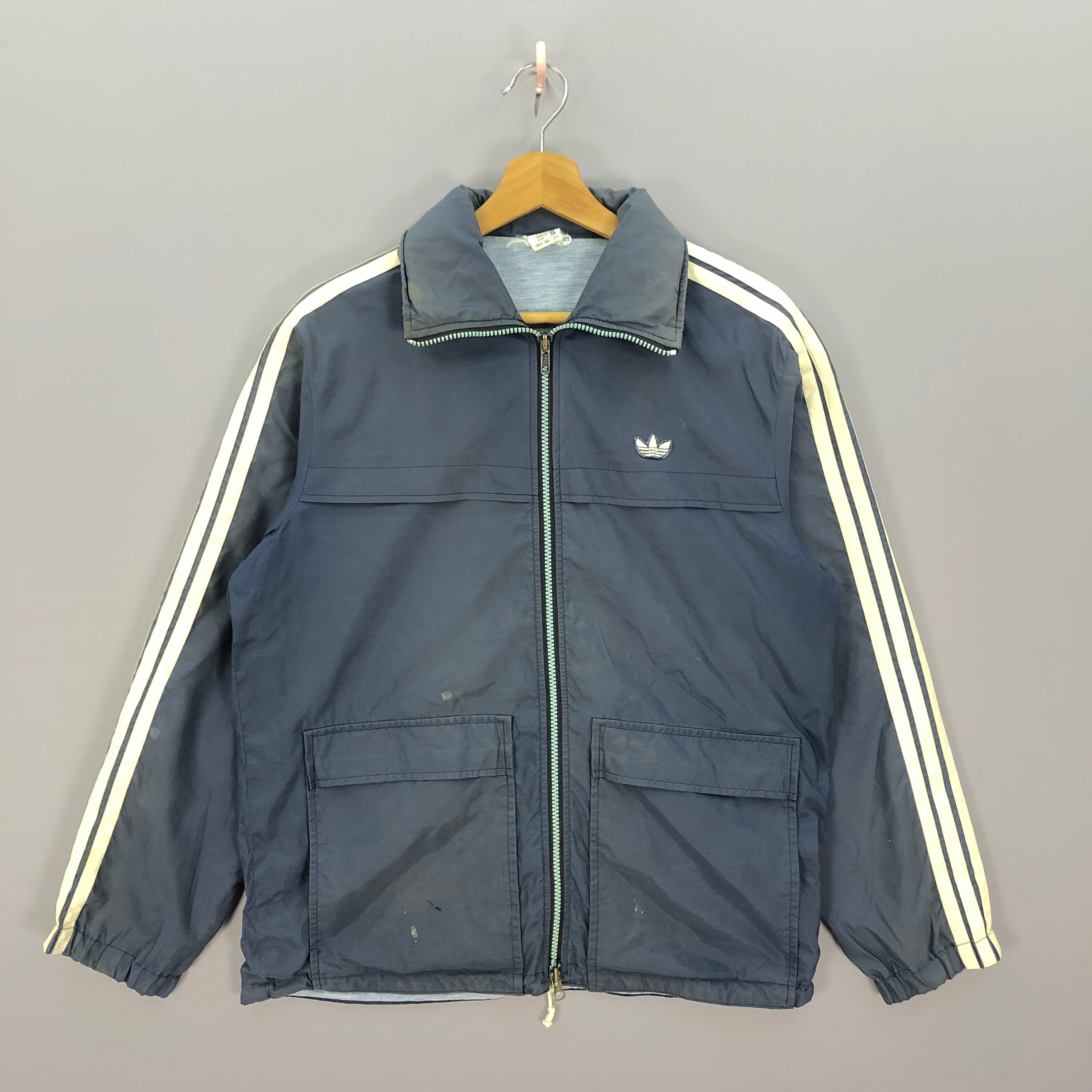 Vintage Adidas Zipper Windbreaker Jacket 90s Adidas Japan Multi