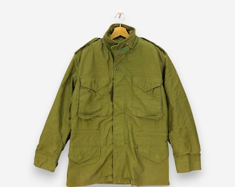 Vintage 80s Alpha Industries OG-107 Coat Military Jacket Military